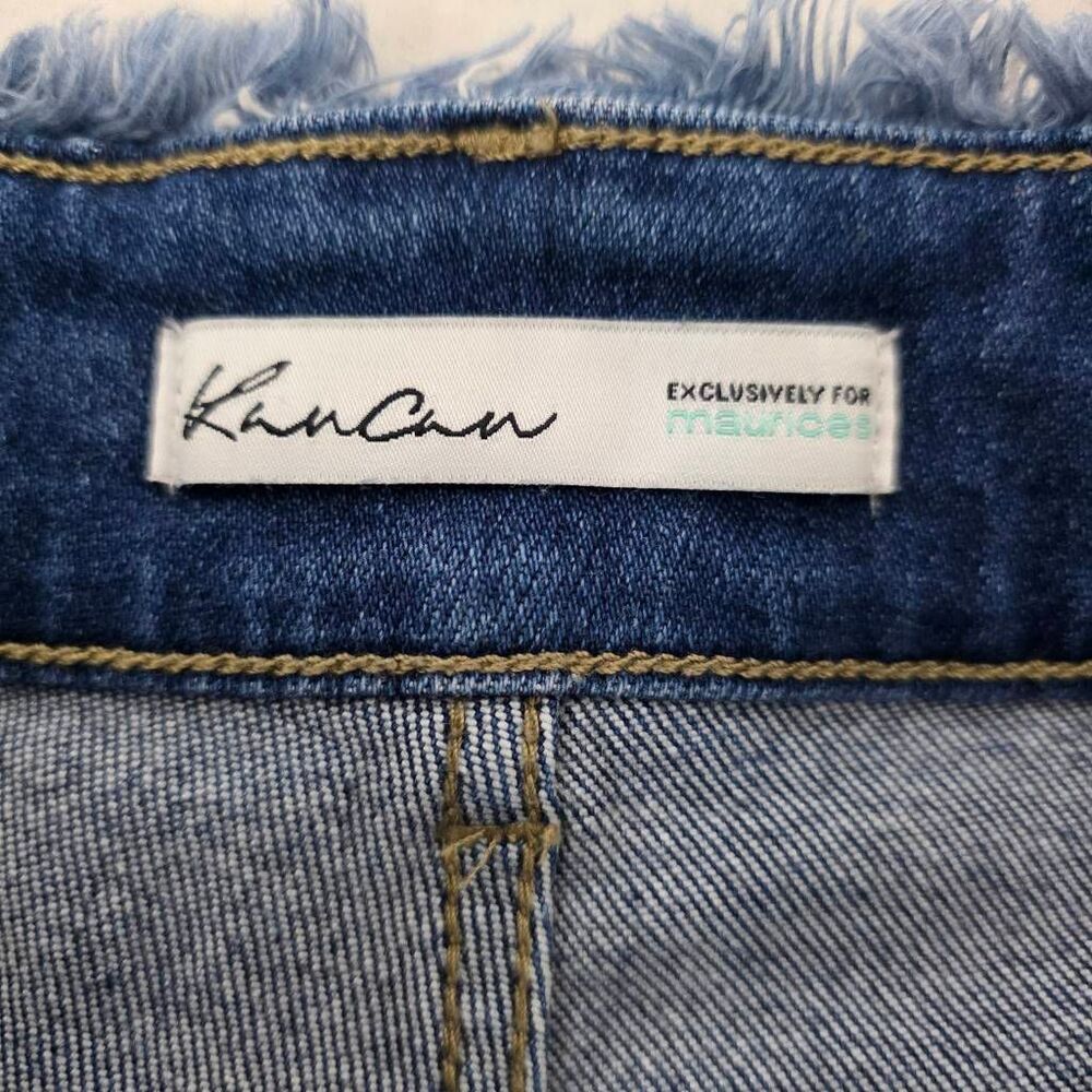 KanCan Denim Cutoff Shorts Womens 32 Frayed Hem Stretch - Picture 5 of 7